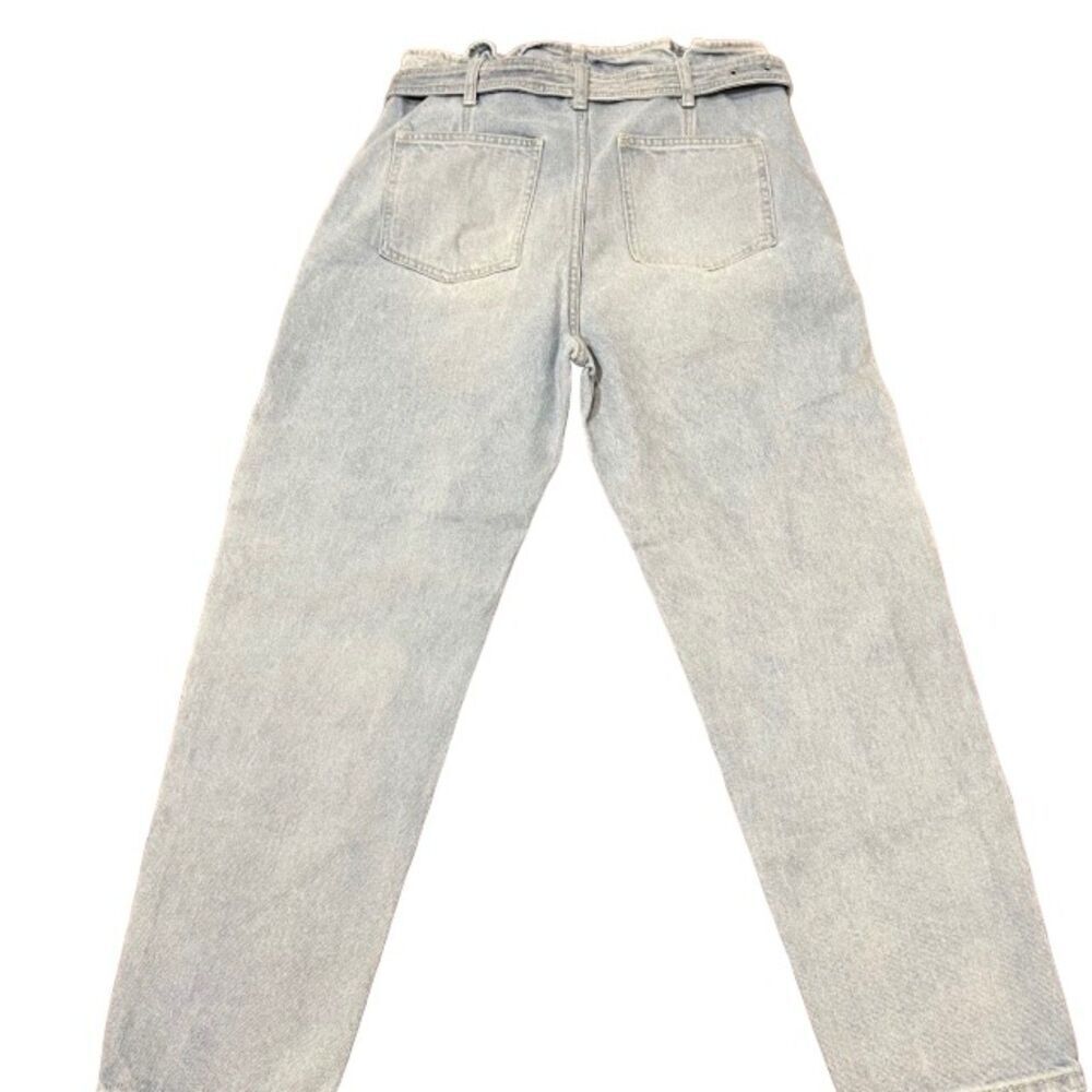 We The Free Pleated Belted High Rise Women's Light Denim Jeans Size 28 - Picture 6 of 13